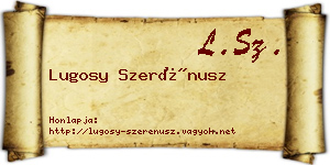 Lugosy Szerénusz névjegykártya